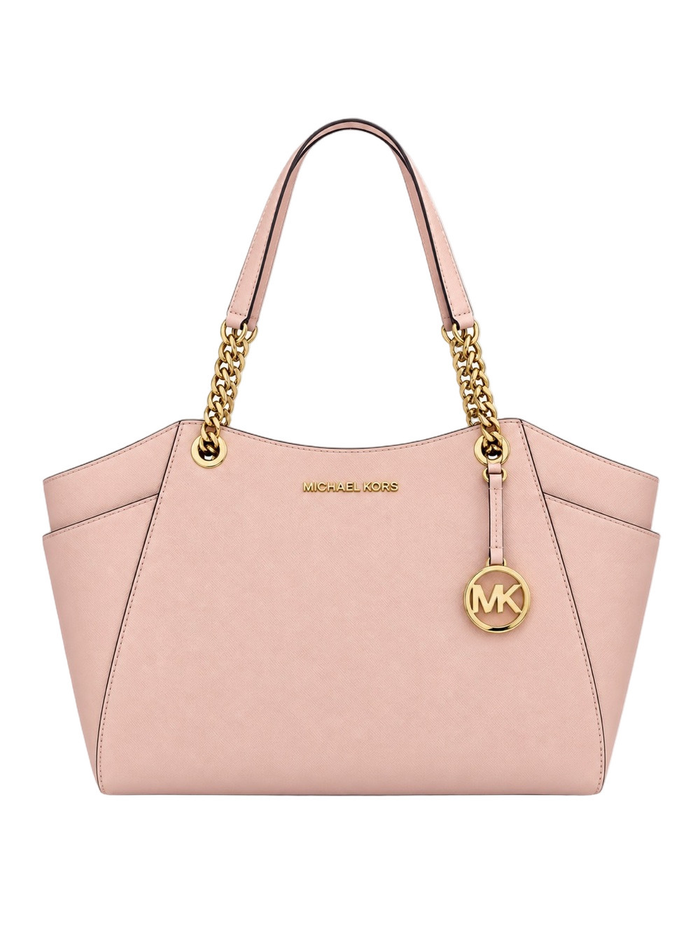 Michael Kors Blush Pink Saffiano Leather Shoulder Bag with Gold Hardware